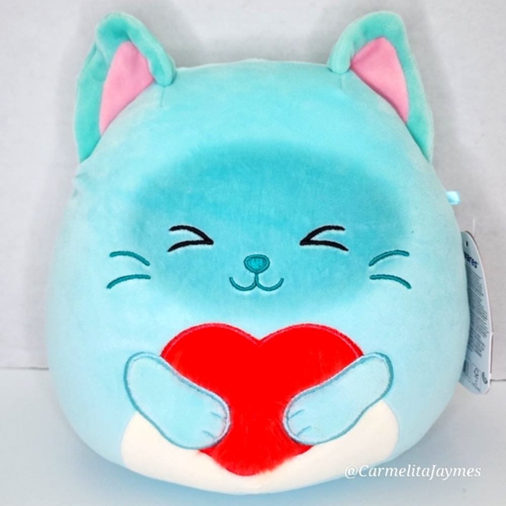 ❤️ SIGRID 🐱 8" Blue Siamese Cat w Red Heart Valentine 2025 Squishmallow NWT